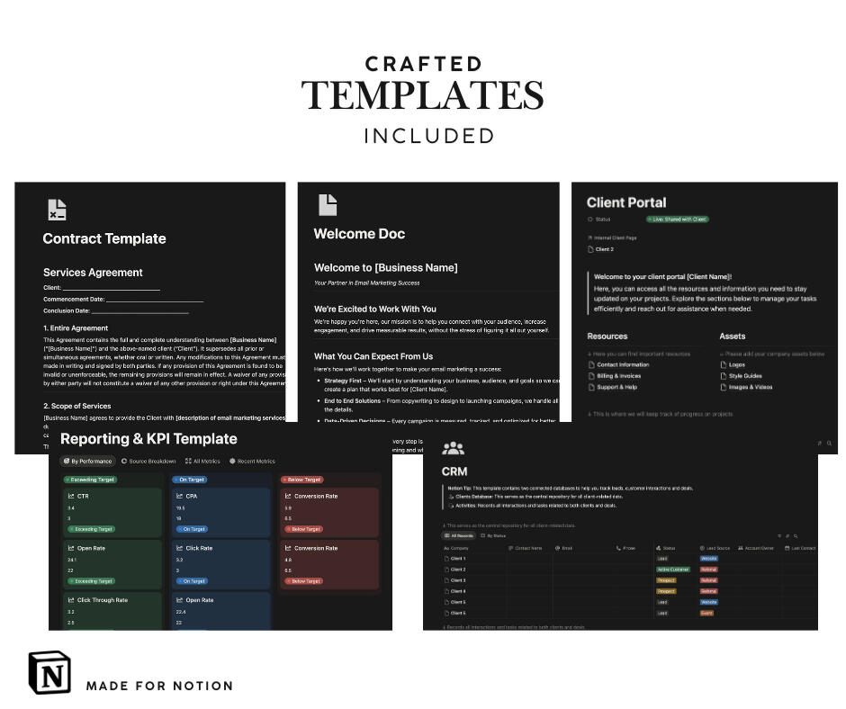 Templates Included Templates Included